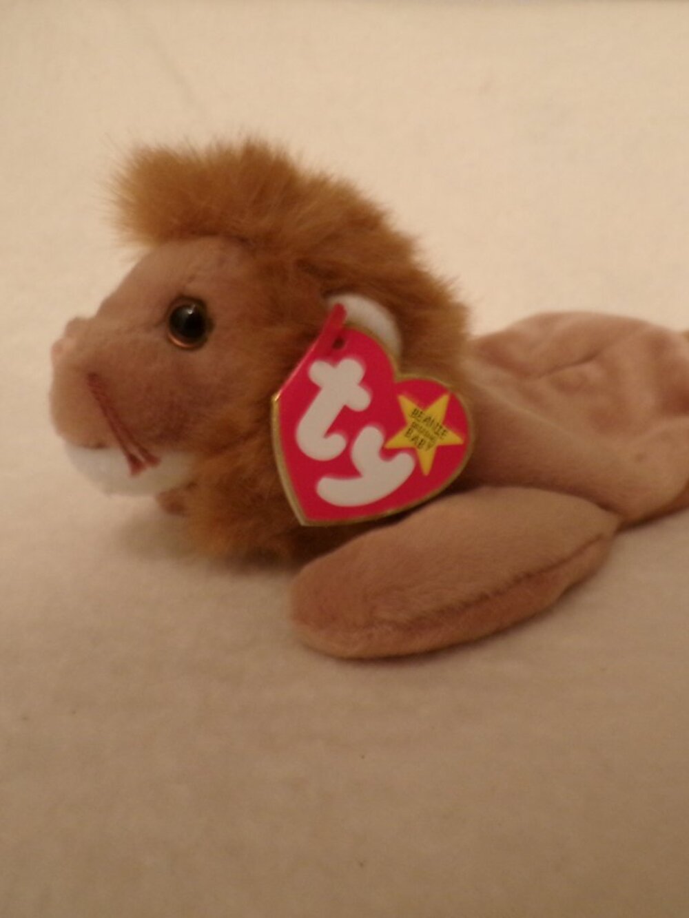 Ty Beanie Baby ROARY the Lion Stuffed Animal Toy 1996